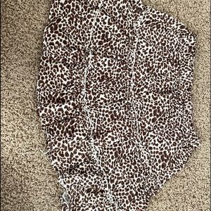 NEVER WORN-cheetah print ruffle skirt